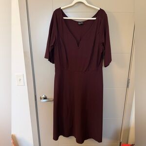 City Chic Maroon Midi Dress